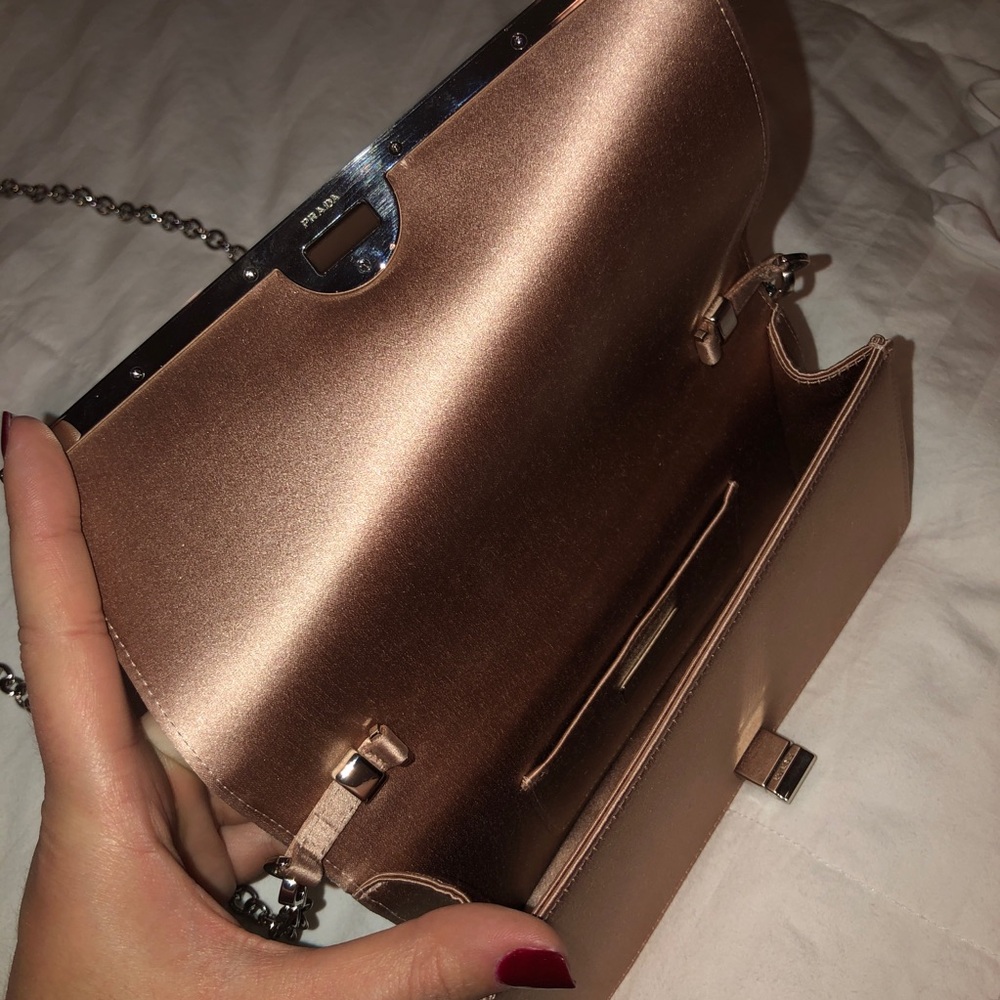 PRADA- Satin clutch with crystals - Picture 5 of 8